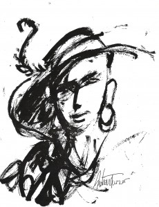 Lady in Hat by Andrew Turner