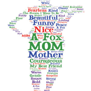 Mother / Mom Standing Word Art