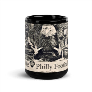 Philadelphia Eagles Black Glossy Mug