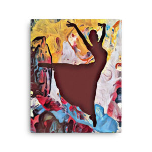 Abstract Dancer by Sanaa Canvas Print