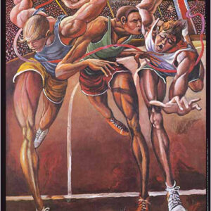 Olympic Track – The Finish by Ernie Barnes